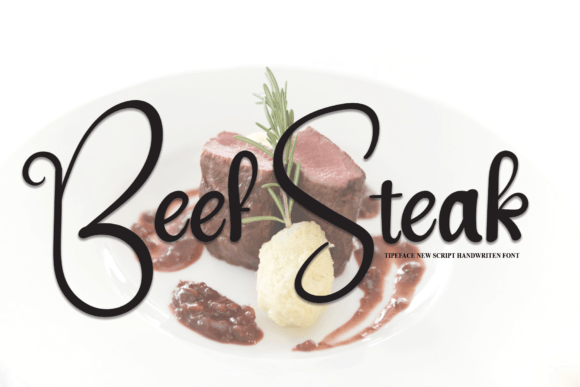 A Creative Font: Beef Steak for Handmade Products and Printables