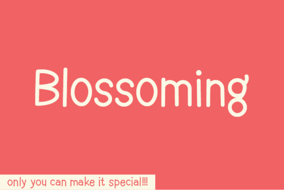 The Blossoming Font: A Natural Handwritten Typeface for Authentic Digital Design